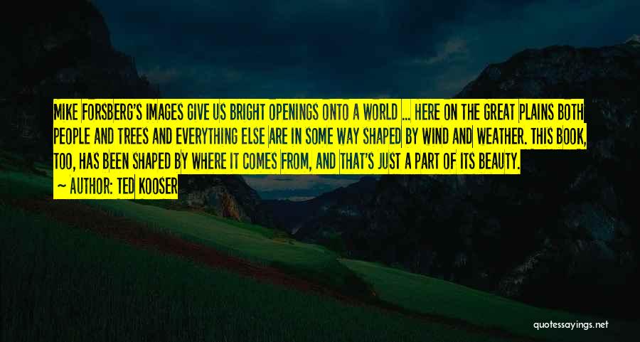 Ted Kooser Quotes: Mike Forsberg's Images Give Us Bright Openings Onto A World ... Here On The Great Plains Both People And Trees