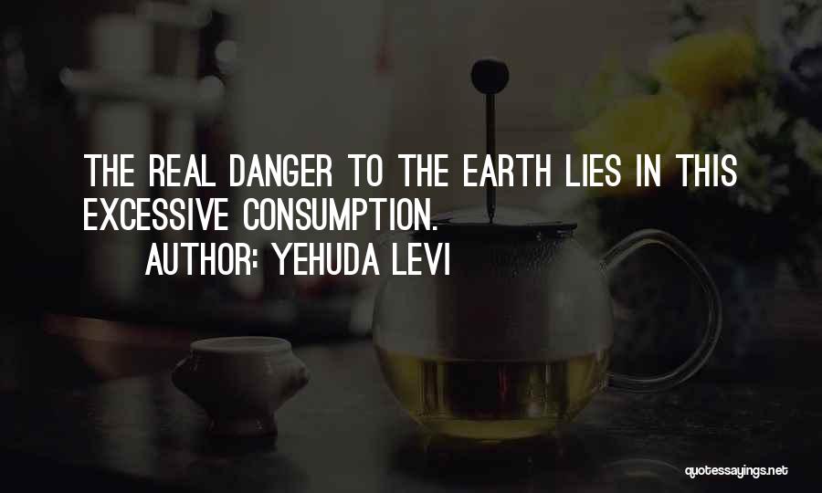 Yehuda Levi Quotes: The Real Danger To The Earth Lies In This Excessive Consumption.