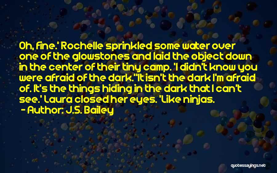 J.S. Bailey Quotes: Oh, Fine.' Rochelle Sprinkled Some Water Over One Of The Glowstones And Laid The Object Down In The Center Of
