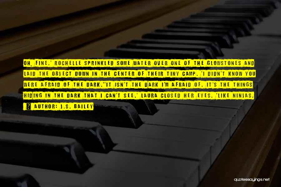 J.S. Bailey Quotes: Oh, Fine.' Rochelle Sprinkled Some Water Over One Of The Glowstones And Laid The Object Down In The Center Of
