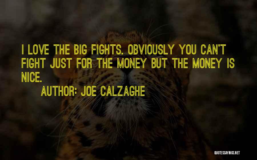 Joe Calzaghe Quotes: I Love The Big Fights. Obviously You Can't Fight Just For The Money But The Money Is Nice.