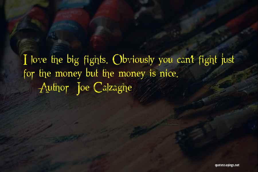 Joe Calzaghe Quotes: I Love The Big Fights. Obviously You Can't Fight Just For The Money But The Money Is Nice.