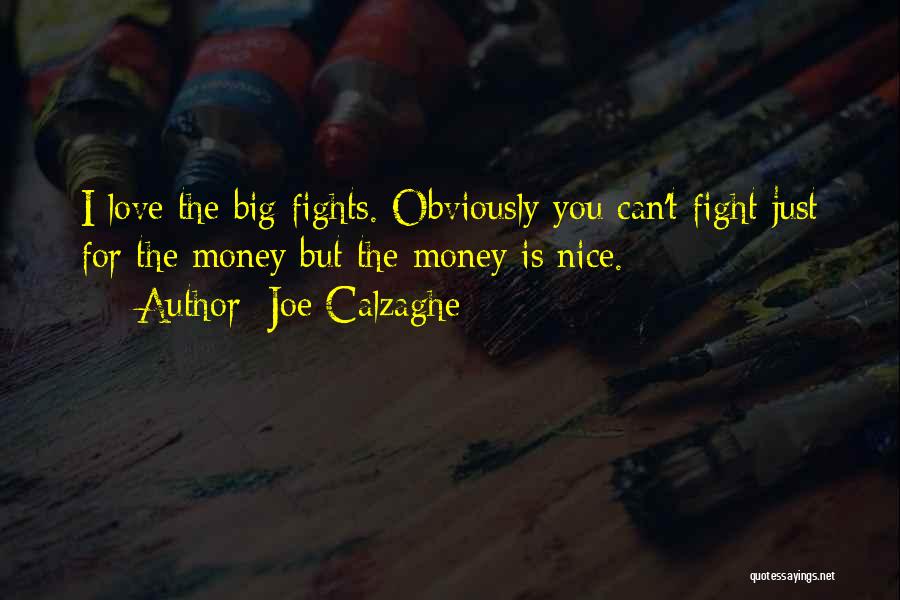 Joe Calzaghe Quotes: I Love The Big Fights. Obviously You Can't Fight Just For The Money But The Money Is Nice.