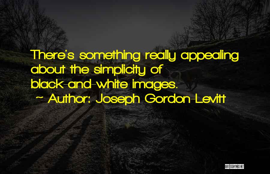 Joseph Gordon-Levitt Quotes: There's Something Really Appealing About The Simplicity Of Black-and-white Images.