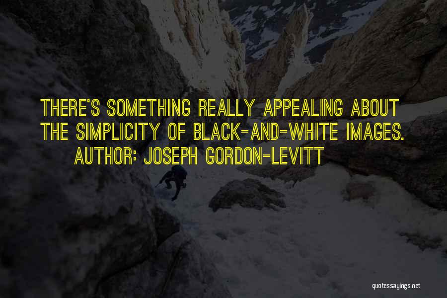 Joseph Gordon-Levitt Quotes: There's Something Really Appealing About The Simplicity Of Black-and-white Images.