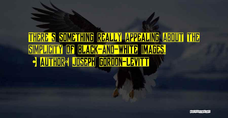 Joseph Gordon-Levitt Quotes: There's Something Really Appealing About The Simplicity Of Black-and-white Images.