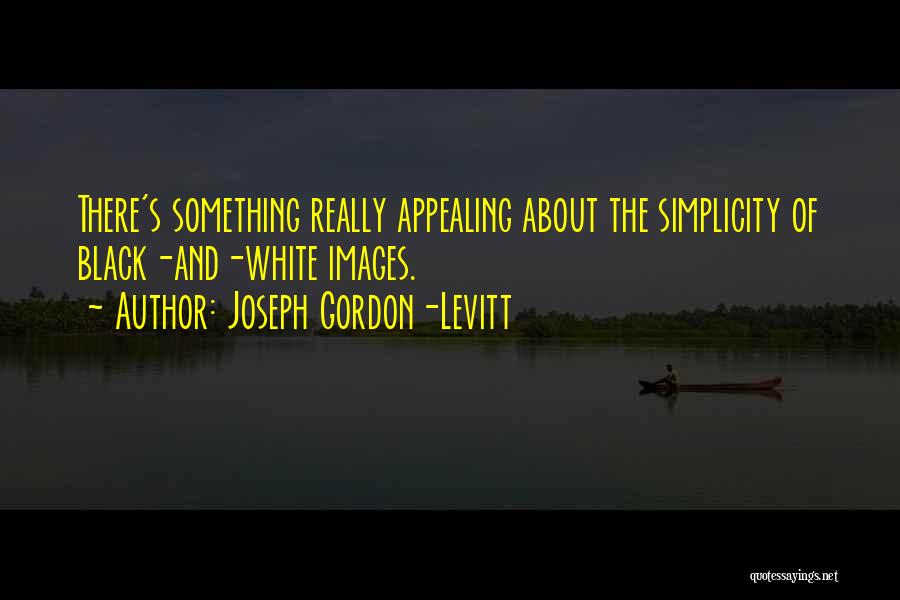 Joseph Gordon-Levitt Quotes: There's Something Really Appealing About The Simplicity Of Black-and-white Images.