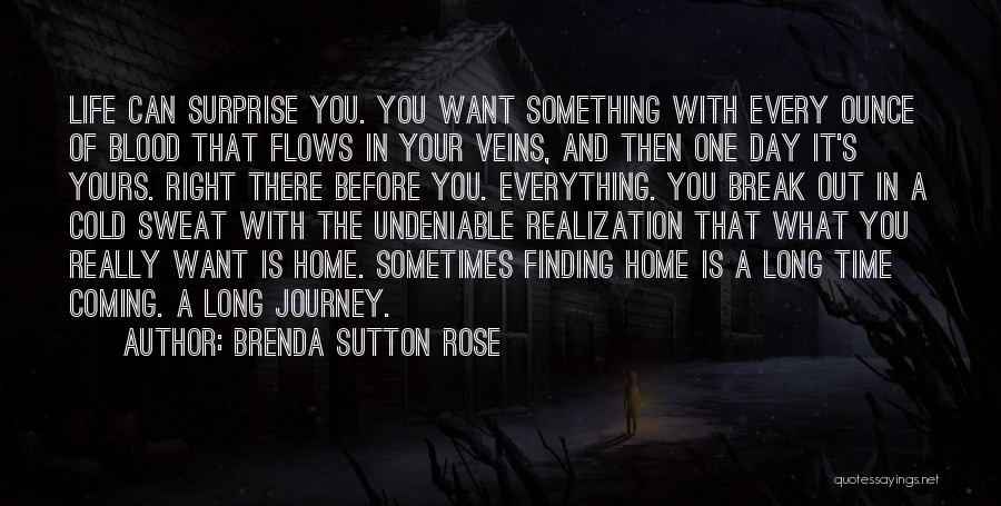 Brenda Sutton Rose Quotes: Life Can Surprise You. You Want Something With Every Ounce Of Blood That Flows In Your Veins, And Then One