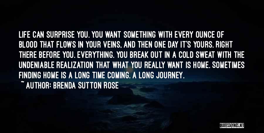 Brenda Sutton Rose Quotes: Life Can Surprise You. You Want Something With Every Ounce Of Blood That Flows In Your Veins, And Then One