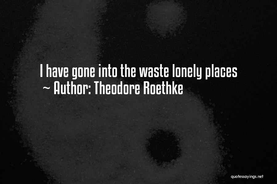 Theodore Roethke Quotes: I Have Gone Into The Waste Lonely Places