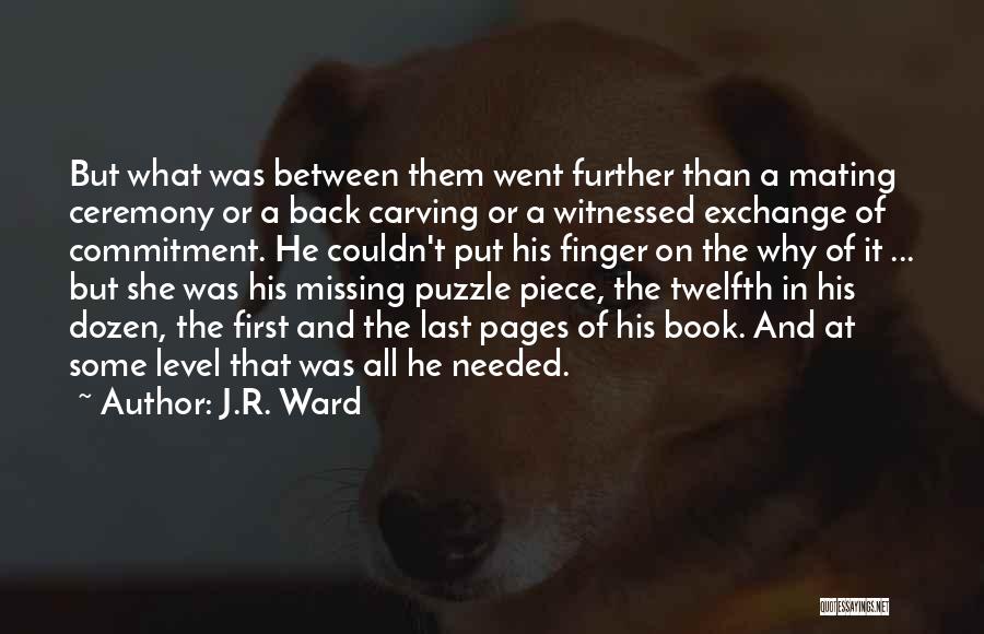 J.R. Ward Quotes: But What Was Between Them Went Further Than A Mating Ceremony Or A Back Carving Or A Witnessed Exchange Of