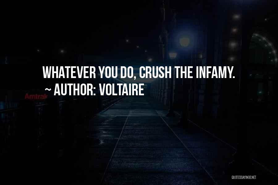 Voltaire Quotes: Whatever You Do, Crush The Infamy.