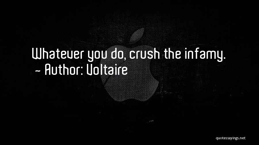 Voltaire Quotes: Whatever You Do, Crush The Infamy.
