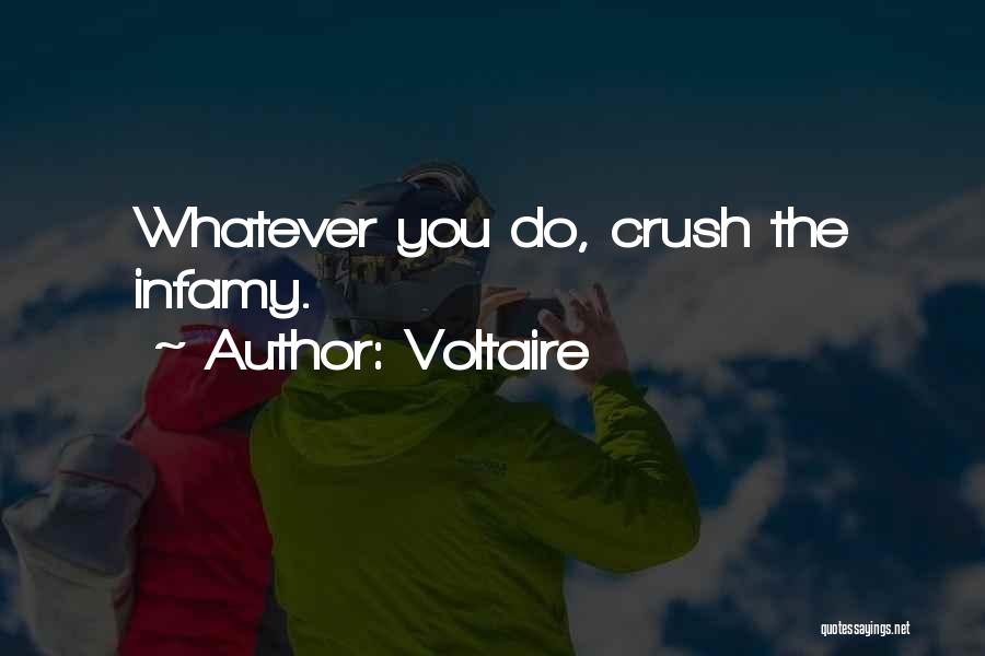 Voltaire Quotes: Whatever You Do, Crush The Infamy.