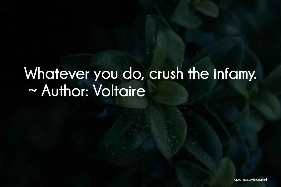 Voltaire Quotes: Whatever You Do, Crush The Infamy.