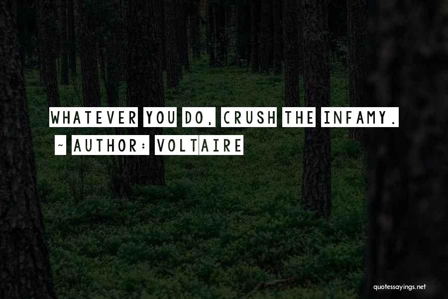 Voltaire Quotes: Whatever You Do, Crush The Infamy.
