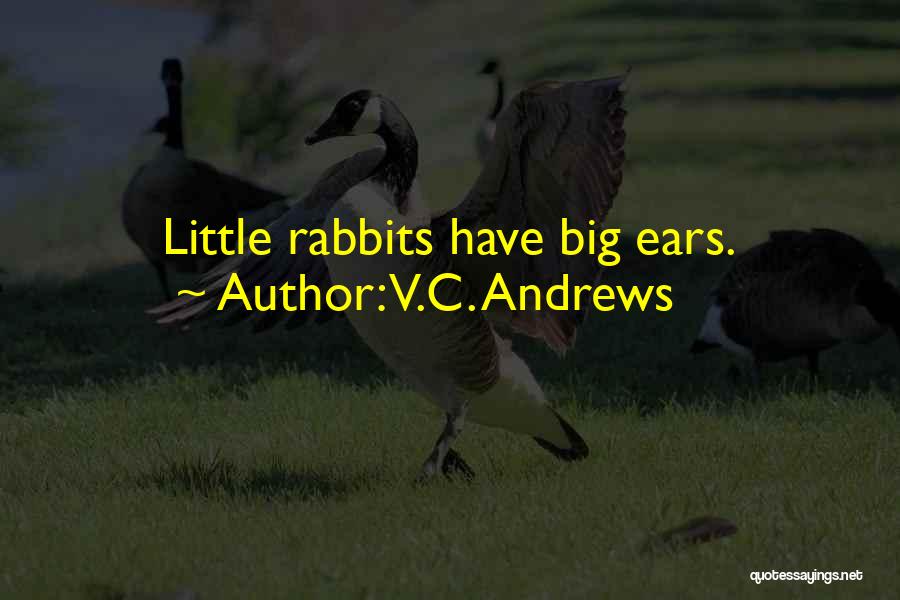 V.C. Andrews Quotes: Little Rabbits Have Big Ears.