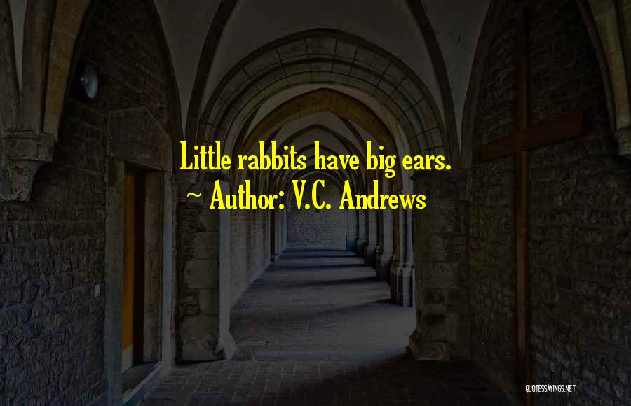 V.C. Andrews Quotes: Little Rabbits Have Big Ears.