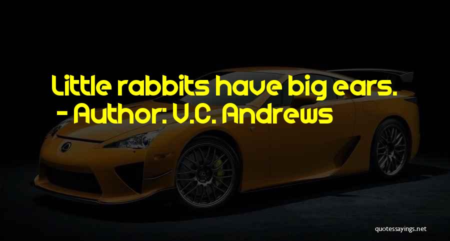 V.C. Andrews Quotes: Little Rabbits Have Big Ears.