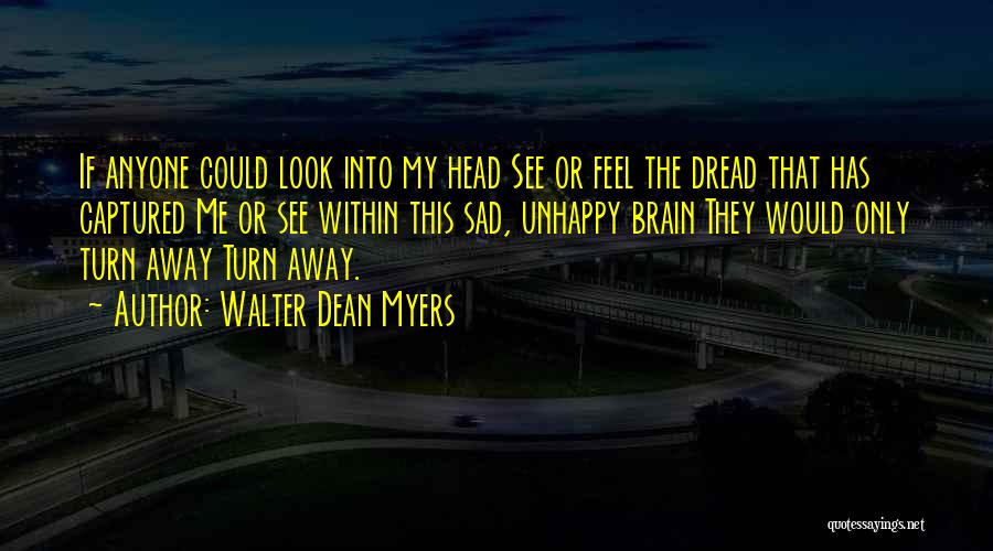 Walter Dean Myers Quotes: If Anyone Could Look Into My Head See Or Feel The Dread That Has Captured Me Or See Within This