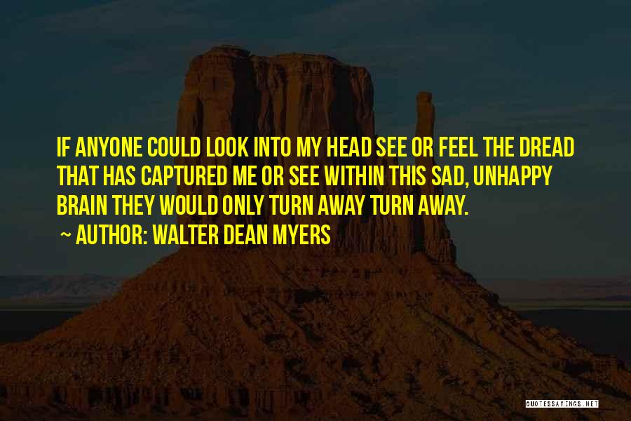 Walter Dean Myers Quotes: If Anyone Could Look Into My Head See Or Feel The Dread That Has Captured Me Or See Within This