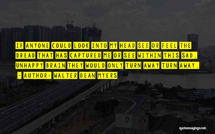 Walter Dean Myers Quotes: If Anyone Could Look Into My Head See Or Feel The Dread That Has Captured Me Or See Within This