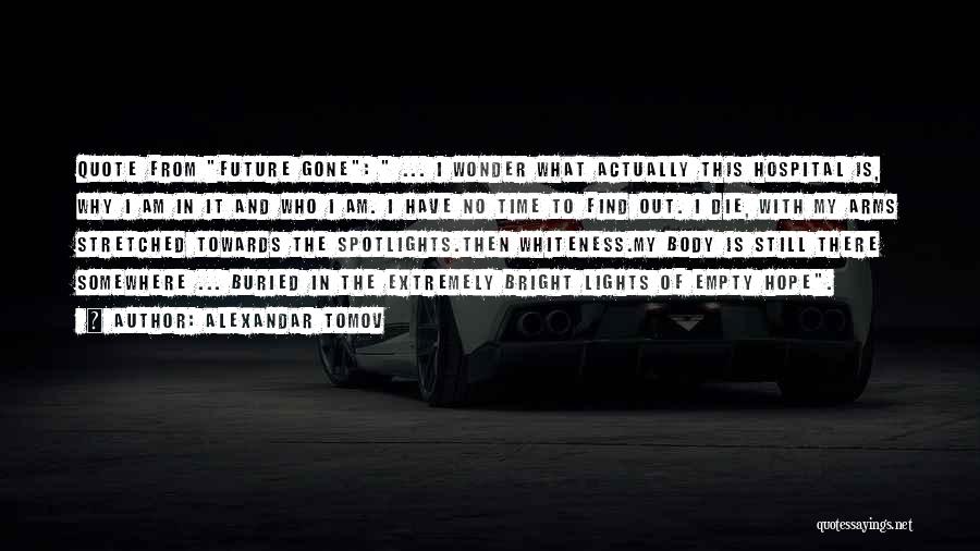 Alexandar Tomov Quotes: Quote From Future Gone: ... I Wonder What Actually This Hospital Is, Why I Am In It And Who I