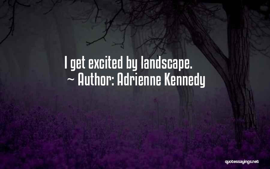 Adrienne Kennedy Quotes: I Get Excited By Landscape.