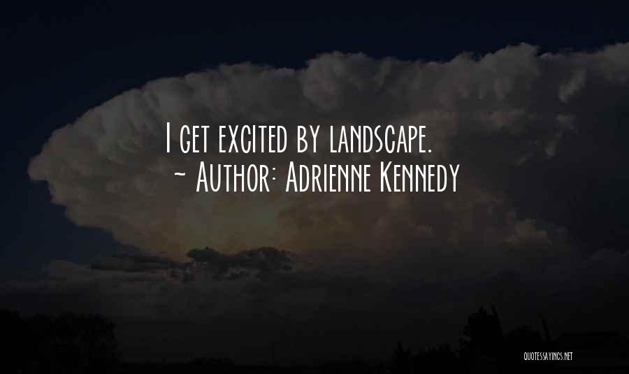 Adrienne Kennedy Quotes: I Get Excited By Landscape.