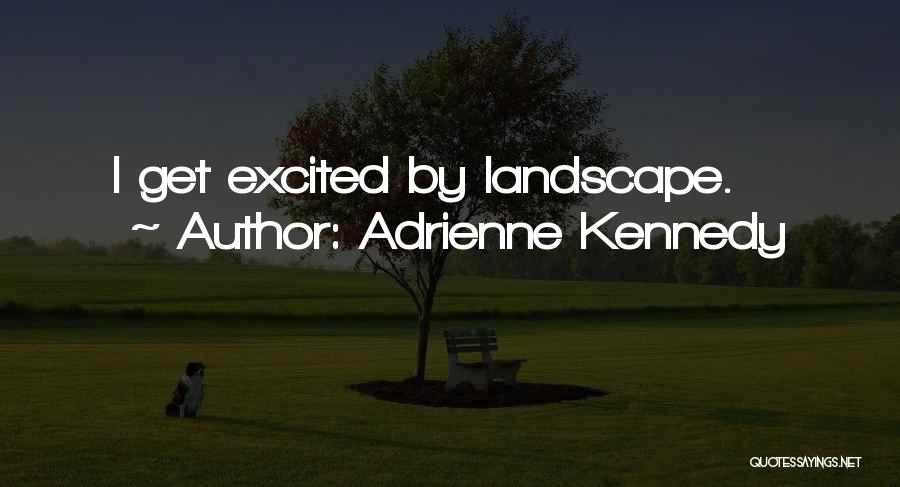 Adrienne Kennedy Quotes: I Get Excited By Landscape.