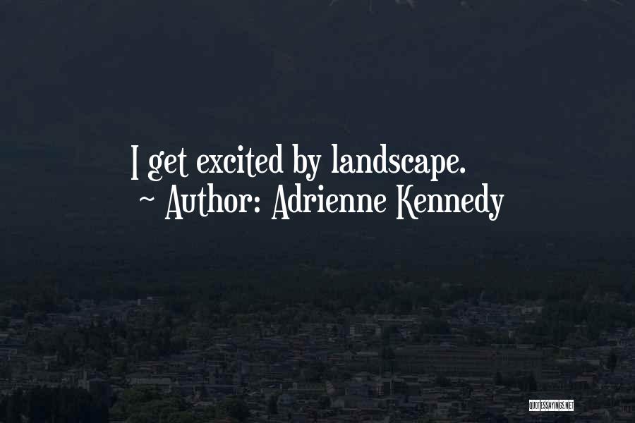 Adrienne Kennedy Quotes: I Get Excited By Landscape.