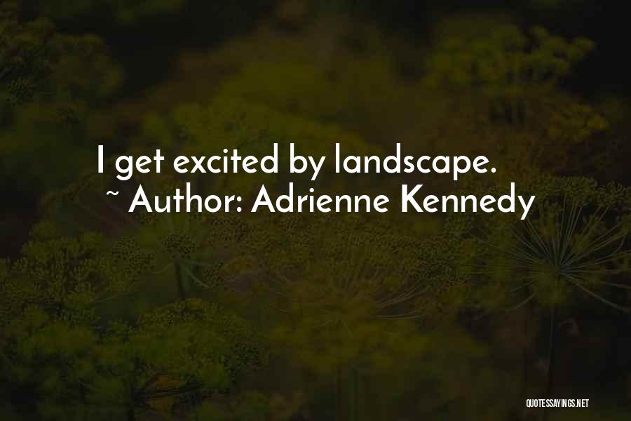 Adrienne Kennedy Quotes: I Get Excited By Landscape.