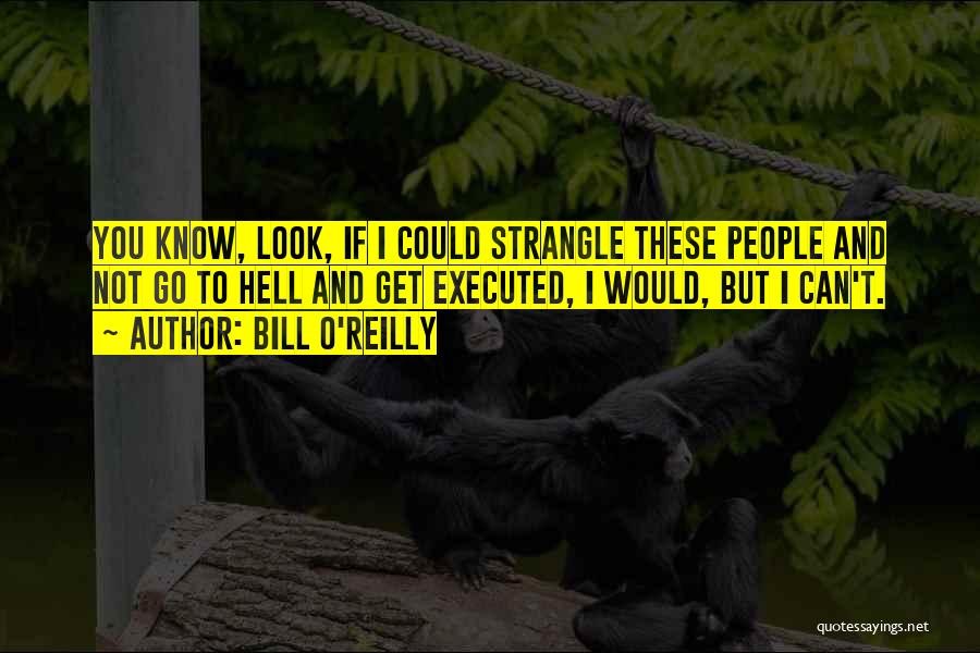 Bill O'Reilly Quotes: You Know, Look, If I Could Strangle These People And Not Go To Hell And Get Executed, I Would, But