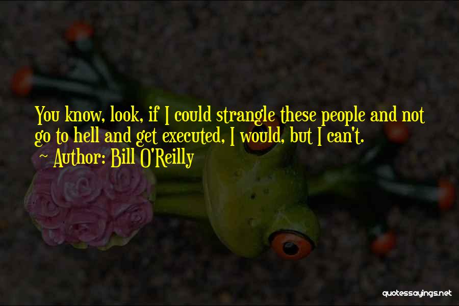 Bill O'Reilly Quotes: You Know, Look, If I Could Strangle These People And Not Go To Hell And Get Executed, I Would, But