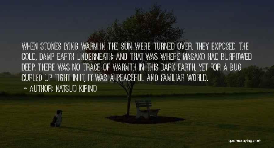 Natsuo Kirino Quotes: When Stones Lying Warm In The Sun Were Turned Over, They Exposed The Cold, Damp Earth Underneath; And That Was