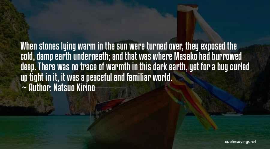 Natsuo Kirino Quotes: When Stones Lying Warm In The Sun Were Turned Over, They Exposed The Cold, Damp Earth Underneath; And That Was