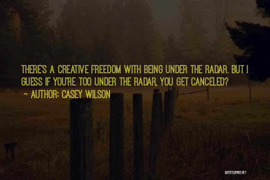 Casey Wilson Quotes: There's A Creative Freedom With Being Under The Radar. But I Guess If You're Too Under The Radar, You Get
