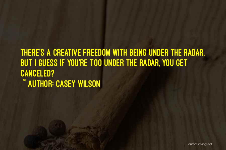 Casey Wilson Quotes: There's A Creative Freedom With Being Under The Radar. But I Guess If You're Too Under The Radar, You Get