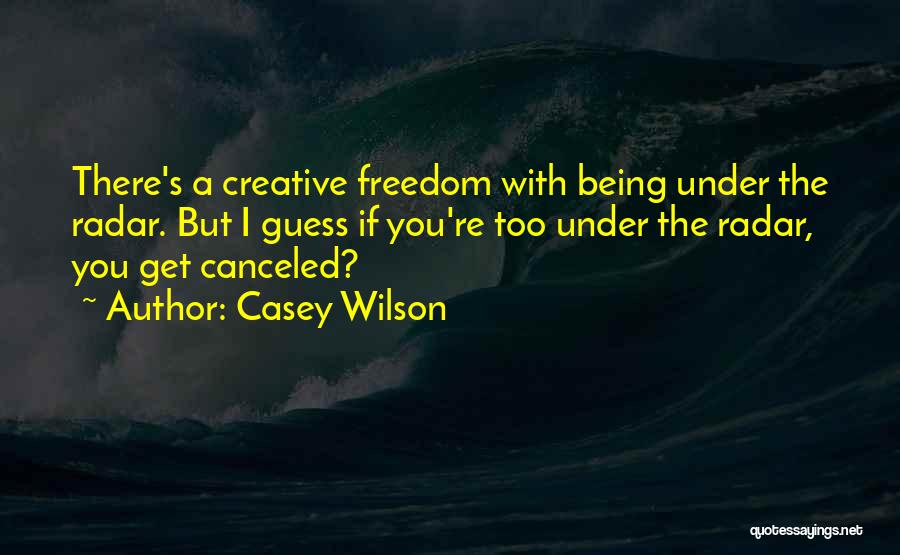 Casey Wilson Quotes: There's A Creative Freedom With Being Under The Radar. But I Guess If You're Too Under The Radar, You Get