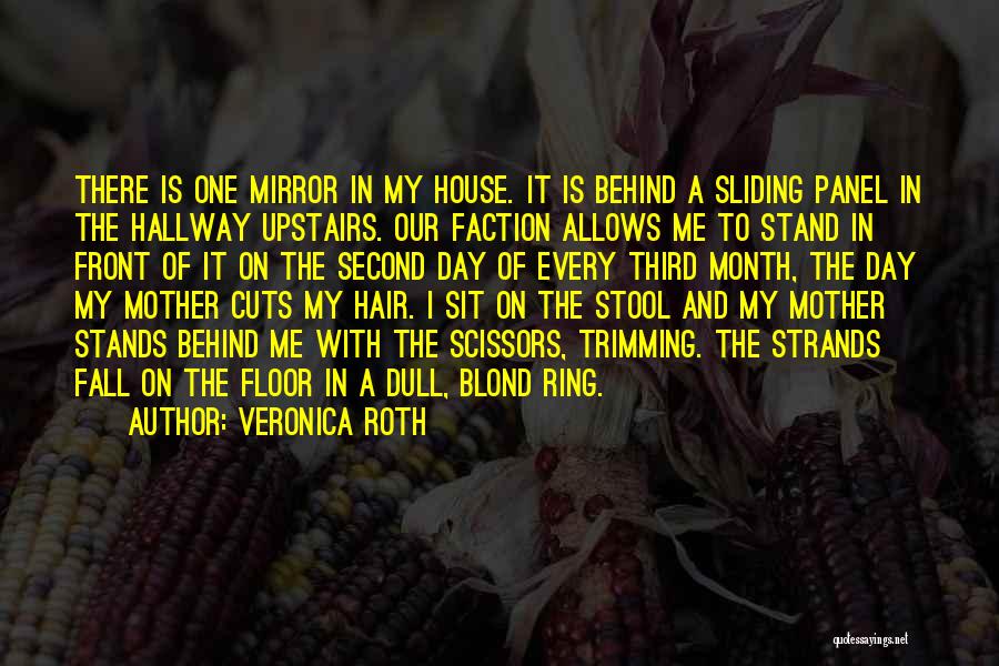 Veronica Roth Quotes: There Is One Mirror In My House. It Is Behind A Sliding Panel In The Hallway Upstairs. Our Faction Allows