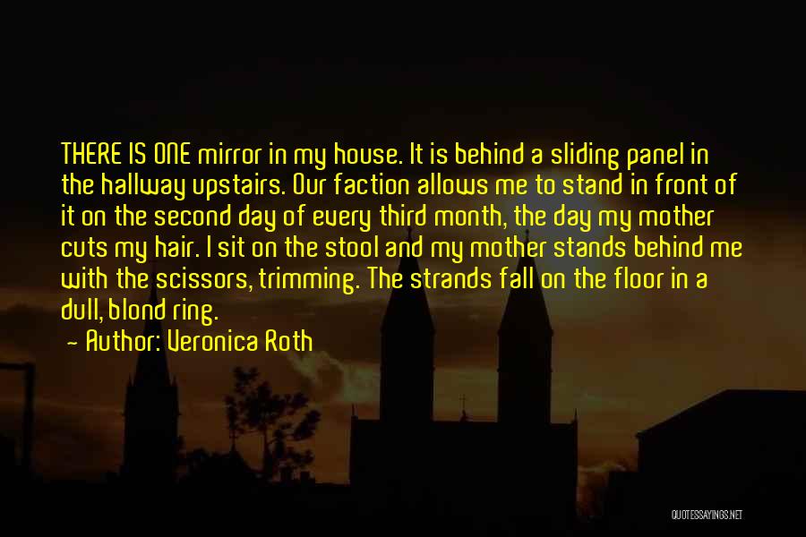 Veronica Roth Quotes: There Is One Mirror In My House. It Is Behind A Sliding Panel In The Hallway Upstairs. Our Faction Allows