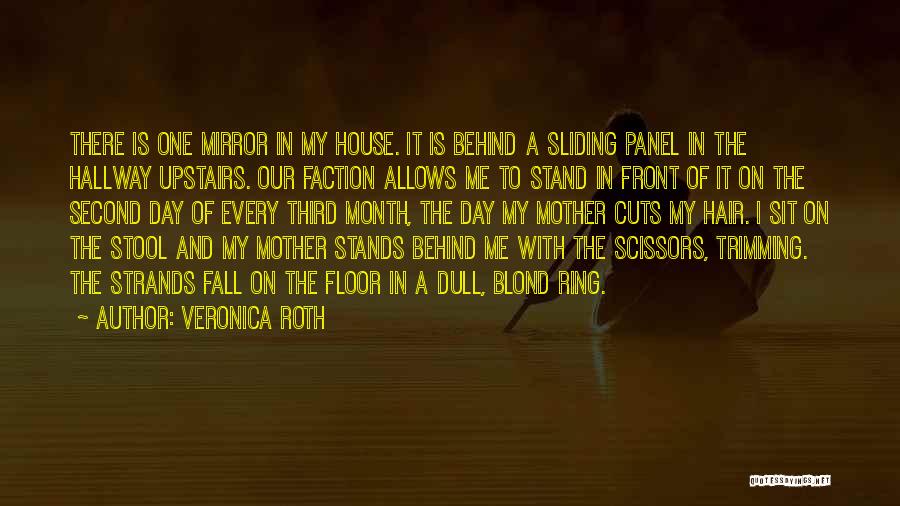 Veronica Roth Quotes: There Is One Mirror In My House. It Is Behind A Sliding Panel In The Hallway Upstairs. Our Faction Allows