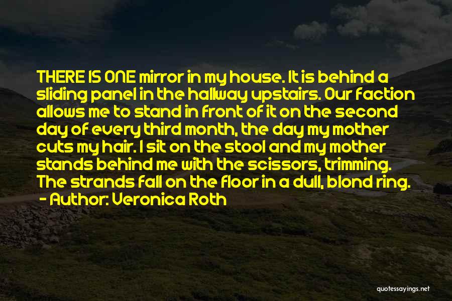 Veronica Roth Quotes: There Is One Mirror In My House. It Is Behind A Sliding Panel In The Hallway Upstairs. Our Faction Allows