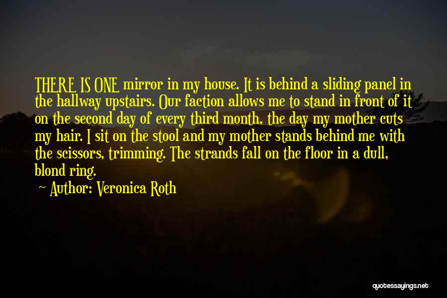 Veronica Roth Quotes: There Is One Mirror In My House. It Is Behind A Sliding Panel In The Hallway Upstairs. Our Faction Allows