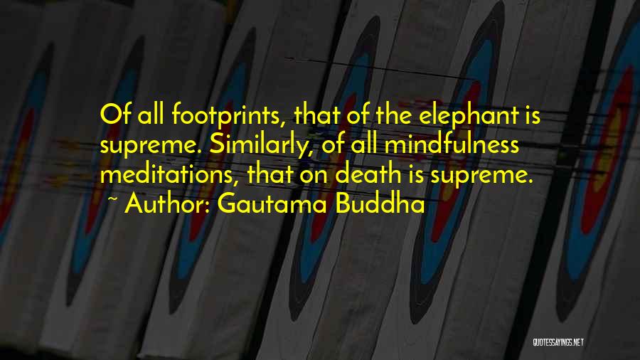 Gautama Buddha Quotes: Of All Footprints, That Of The Elephant Is Supreme. Similarly, Of All Mindfulness Meditations, That On Death Is Supreme.