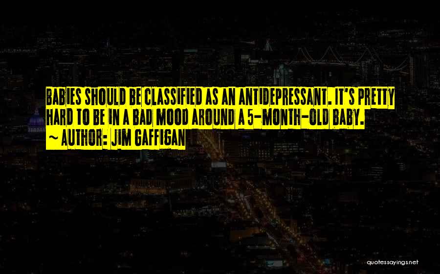 Jim Gaffigan Quotes: Babies Should Be Classified As An Antidepressant. It's Pretty Hard To Be In A Bad Mood Around A 5-month-old Baby.