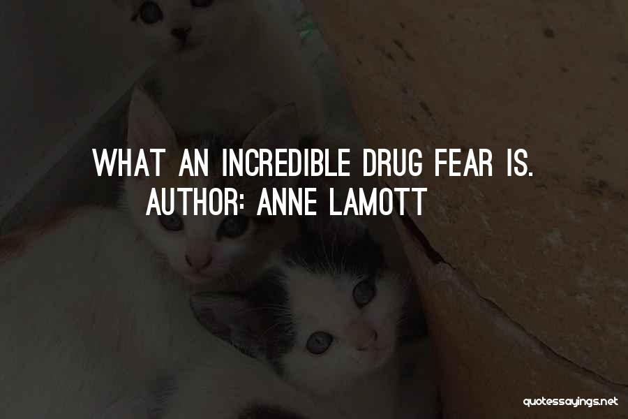 Anne Lamott Quotes: What An Incredible Drug Fear Is.