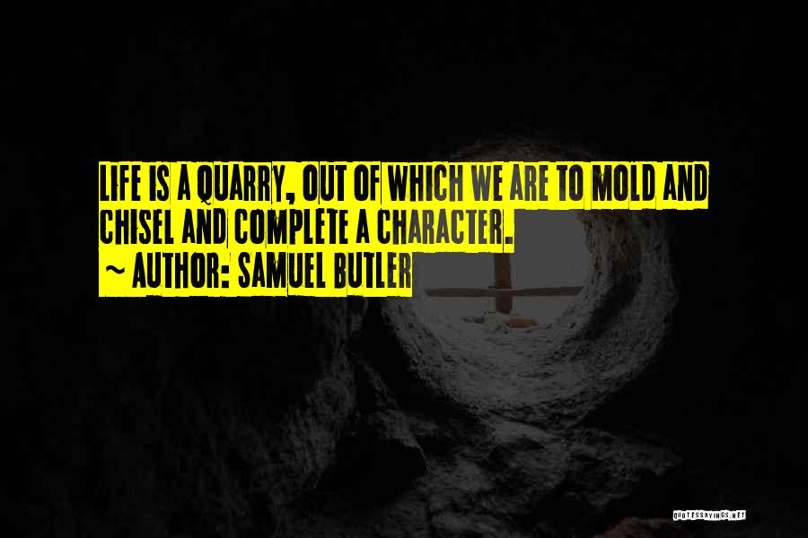 Samuel Butler Quotes: Life Is A Quarry, Out Of Which We Are To Mold And Chisel And Complete A Character.