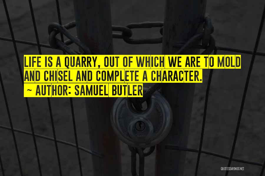 Samuel Butler Quotes: Life Is A Quarry, Out Of Which We Are To Mold And Chisel And Complete A Character.