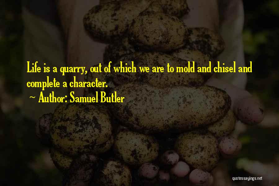 Samuel Butler Quotes: Life Is A Quarry, Out Of Which We Are To Mold And Chisel And Complete A Character.